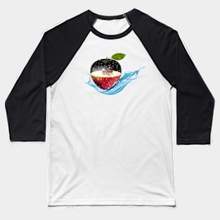 Transparent Apple Artwork Baseball T-Shirt